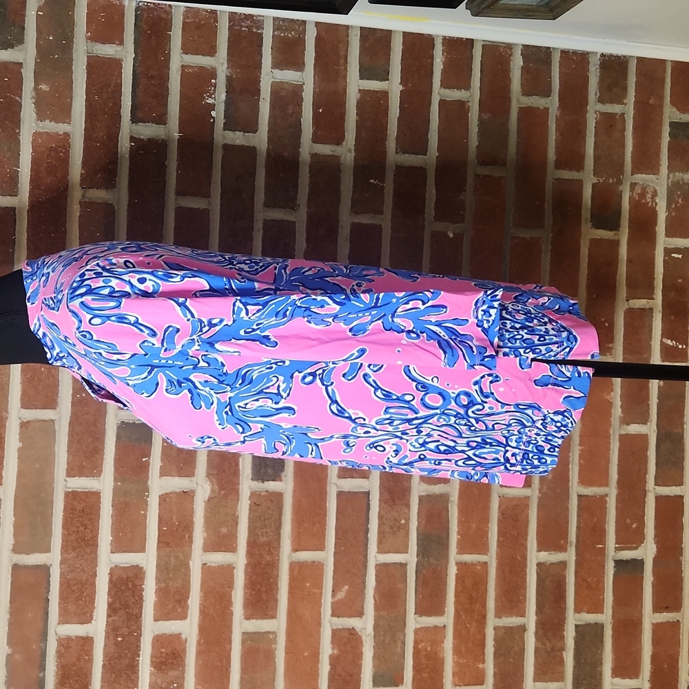 Lilly Pulitzer Pink and Blue Tunic, Size Small - Picture 4 of 10